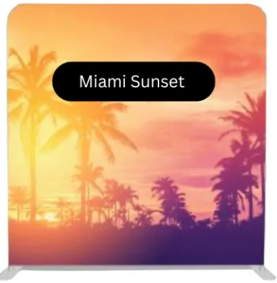 Miami Sunset photo booth backdrop Virginia Beach