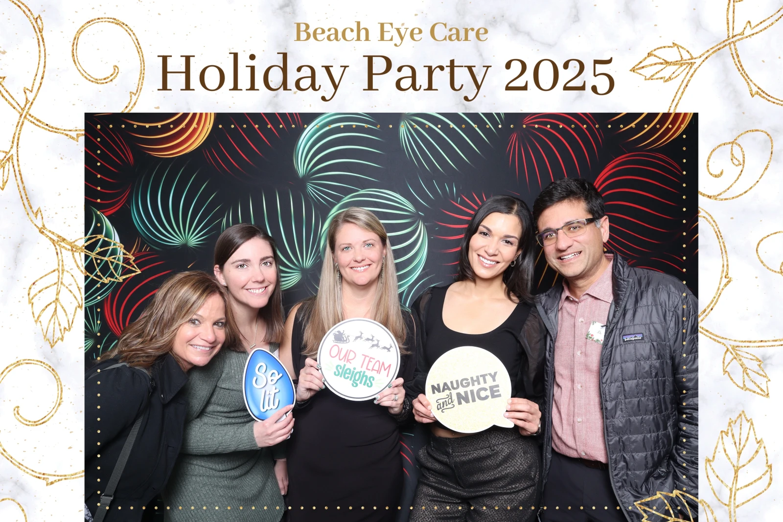 Beach Eye Care holiday party corporate photo booth Virginia Beach 2025