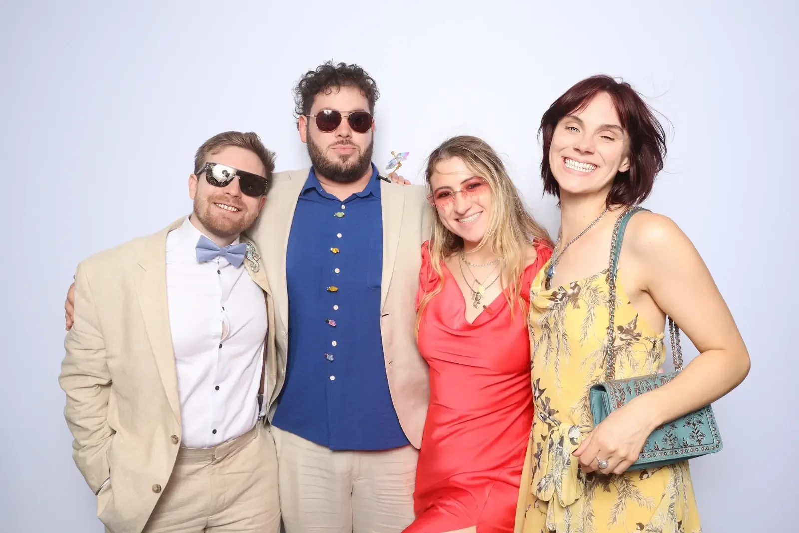 wedding photo booth rental Virginia Beach beach venue group shot