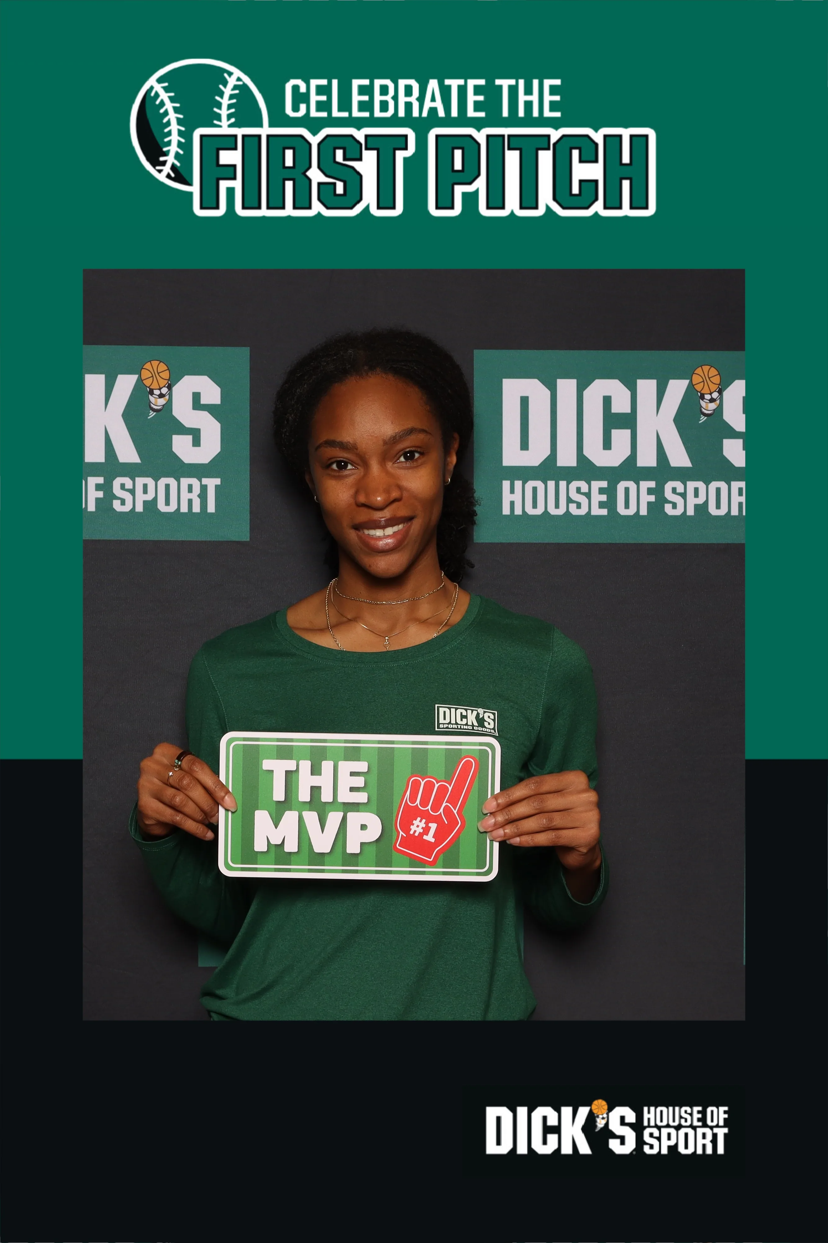 Dick's House of Sport branded corporate photo booth Virginia Beach 2025 — custom company logo overlay activation