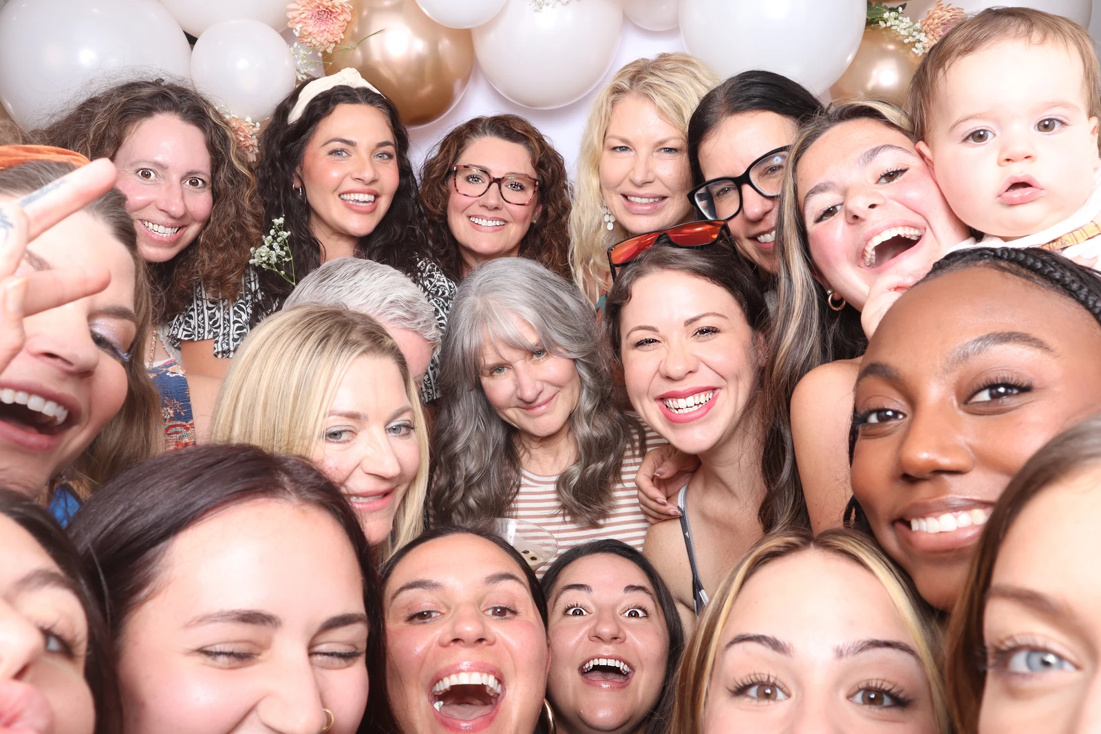 Large group celebration photo booth Virginia Beach Hampton Roads — VA Shoreline Events